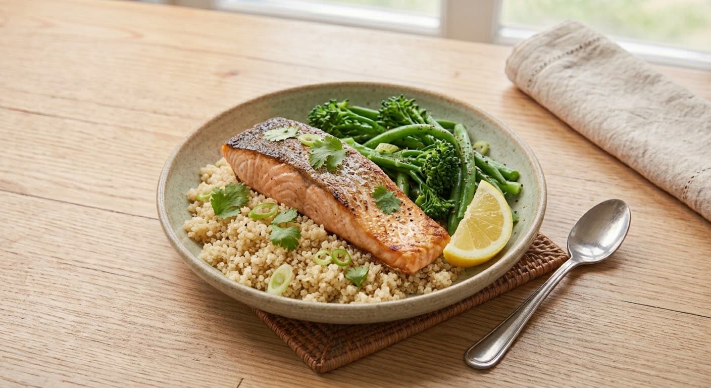 Grilled Salmon with Quinoa